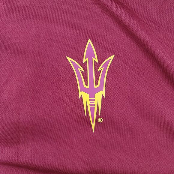 Arizona State Sun Devils Polo Shirt Mens M Red Short Sleeve Fanatics Performance - Picture 3 of 8